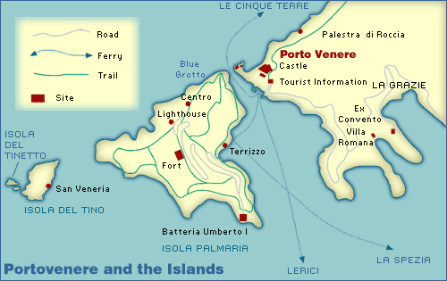 Портовенере и острова Пальмария. Тино, Тинетто